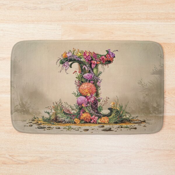 Item preview, Flower Fantasy Alphabet Letter I designed and sold by Royal Wall Whispers.