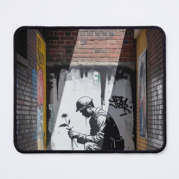 Item preview, Banksy solider flowers peace designed and sold by martin max.