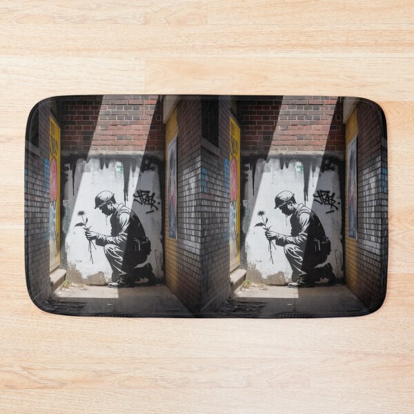 Item preview, Banksy solider flowers peace designed and sold by martin max.