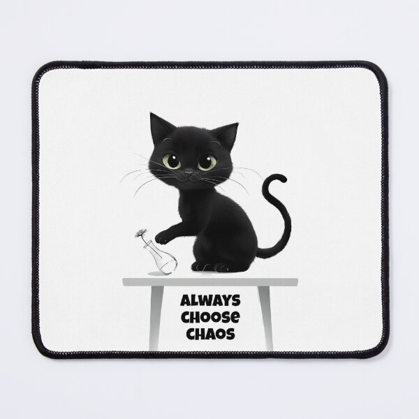Item preview, Chaotic Black Cat Mischief designed and sold by The Crazy Cat Lady.