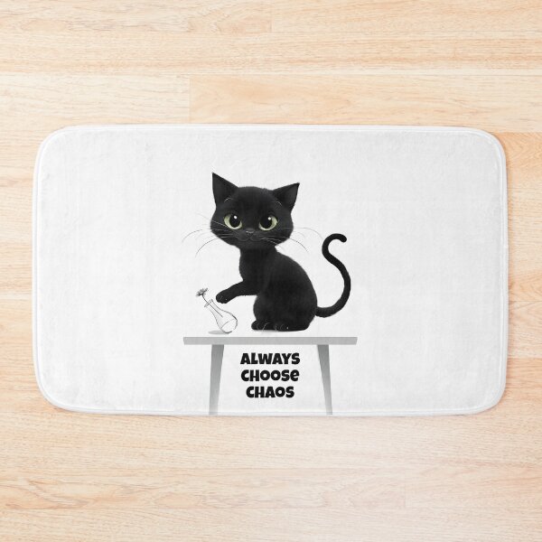 Item preview, Chaotic Black Cat Mischief designed and sold by The Crazy Cat Lady.