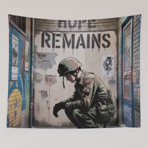 Item preview, Banksy solider flowers peace designed and sold by martin max.