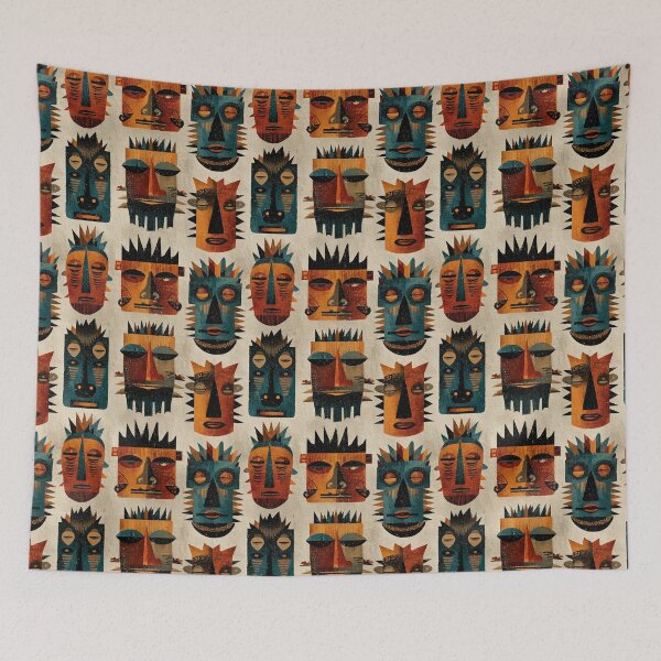 Item preview, Tribal Mask Pattern – Ethnic Design Pattern designed and sold by Meiersbeste.
