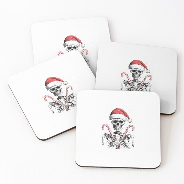 Item preview, Dark Christmas Skull with Candy Canes designed and sold by PixelestArt.