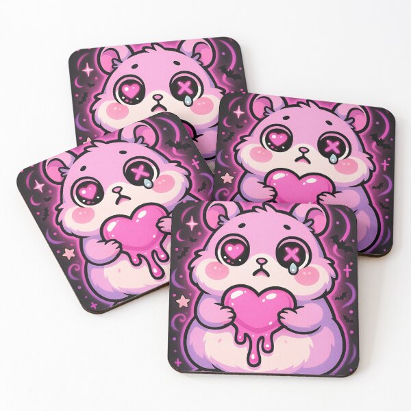 Item preview, Kawaii Halloween Hamster – Cute Creepy Pastel Gothic Sticker designed and sold by JacobKAurumhead.