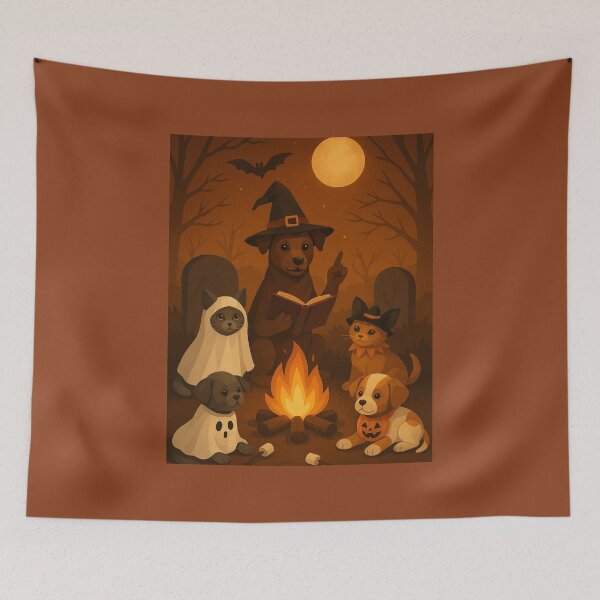 Item preview, Ghost Stories & Pumpkin Paws – Halloween Campfire Tales designed and sold by GeoWild Designs.