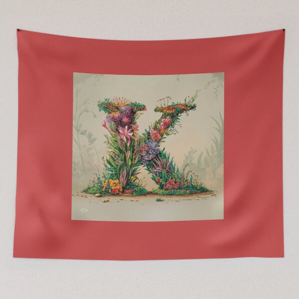 Item preview, Flower Fantasy Alphabet Letter K designed and sold by Royal Wall Whispers.