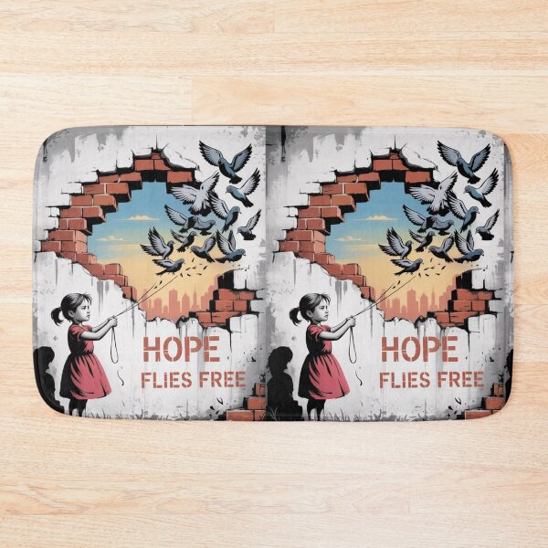 Item preview, Banksy girl hope flies free designed and sold by martin max.