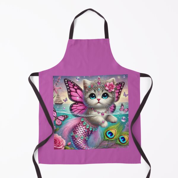 Item preview, Butterfly Mermaid Kitten Dreams III - Magical Underwater Fantasy Art designed and sold by WildlyAiyana.