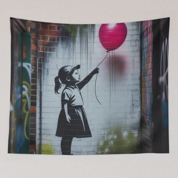 Item preview, Banksy girl hope flies free designed and sold by martin max.