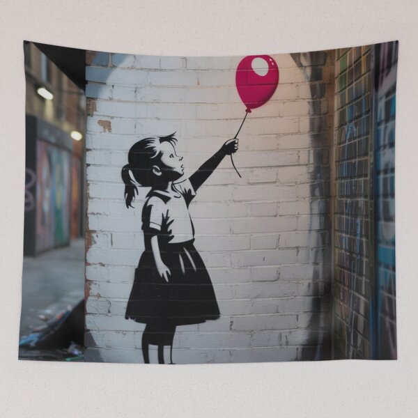 Item preview, Banksy girl hope flies free designed and sold by martin max.