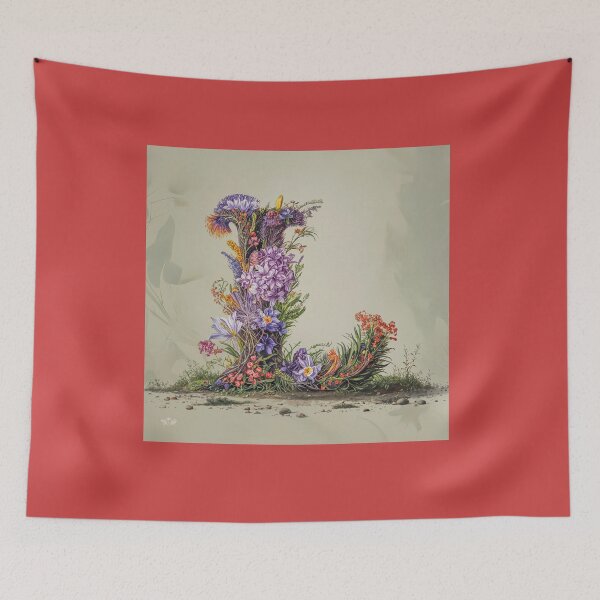 Item preview, Flower Fantasy Alphabet Letter L designed and sold by Royal Wall Whispers.
