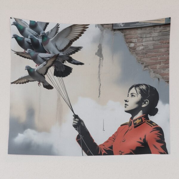 Item preview, Banksy girl hope flies free designed and sold by martin max.