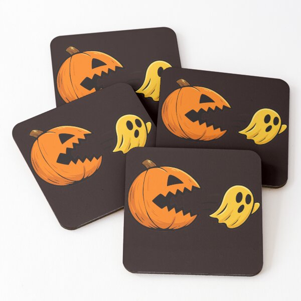 Item preview, Halloween Pumpkin Chase Ghost Retro Arcade Style designed and sold by TrackinDaTrends.