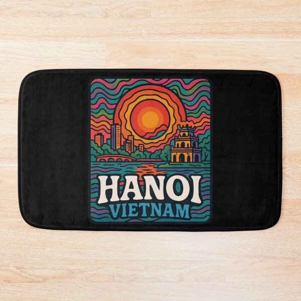 Item preview, Hanoi Vietnam Retro Travel designed and sold by TomFrontierArt.