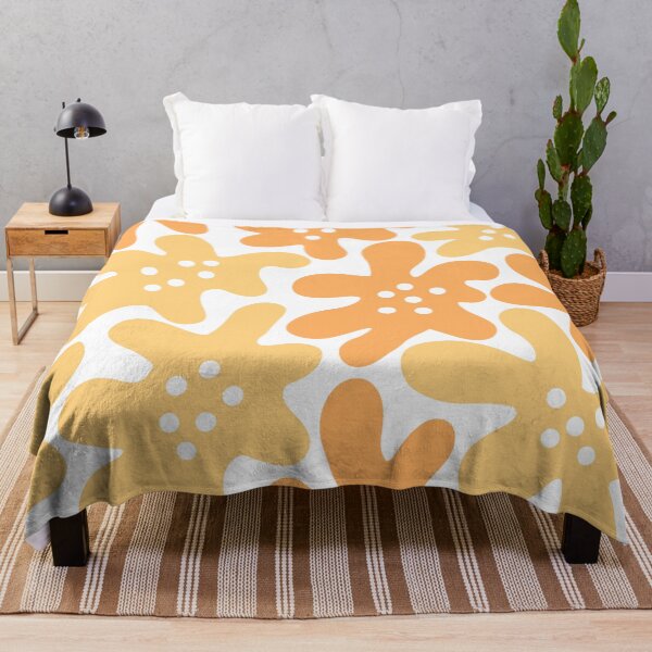 Item preview, Retro Orange Florals – Two-Toned Muted Pattern designed and sold by EmeraldeaArt.