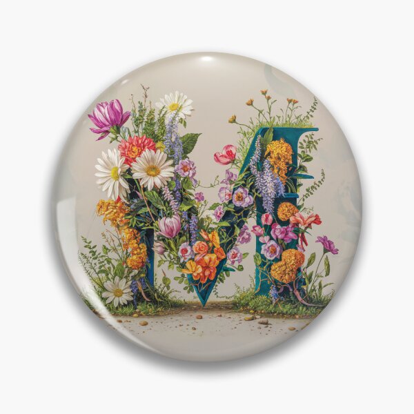 Item preview, Flower Fantasy Alphabet Letter M designed and sold by Royal Wall Whispers.