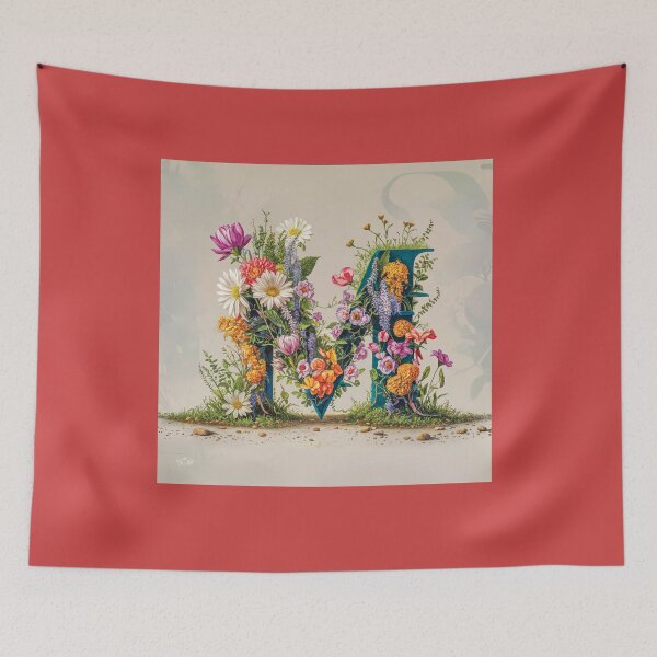 Item preview, Flower Fantasy Alphabet Letter M designed and sold by Royal Wall Whispers.