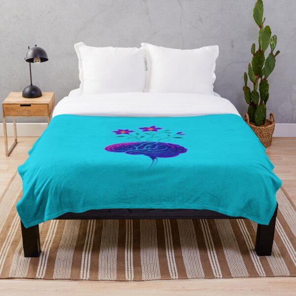 Item preview, Neon Brain Bloom – Psychedelic Floral Mind Art designed and sold by NovaMoodCo.