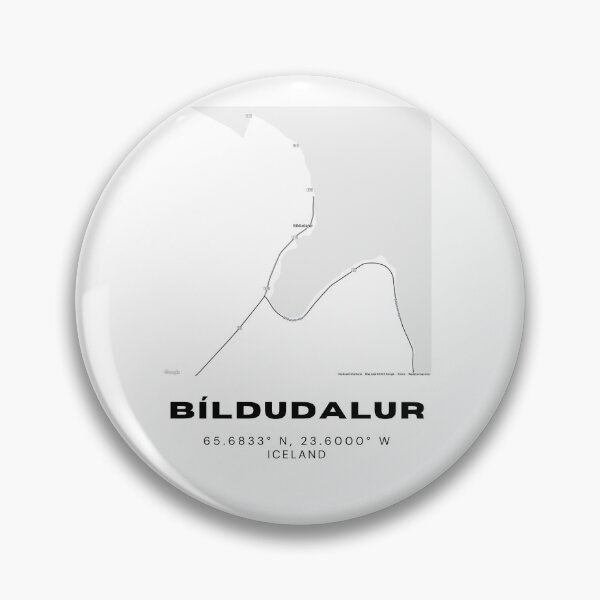 Item preview, Bíldudalur Iceland Map Print | Minimalist Black and White Coastal Town Design designed and sold by RM-Journey.