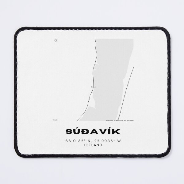 Item preview, Súðavík Iceland Map Poster | Modern Minimalist Black & White Design designed and sold by RM-Journey.