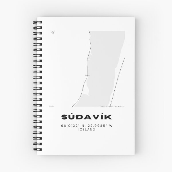 Item preview, Súðavík Iceland Map Poster | Modern Minimalist Black & White Design designed and sold by RM-Journey.