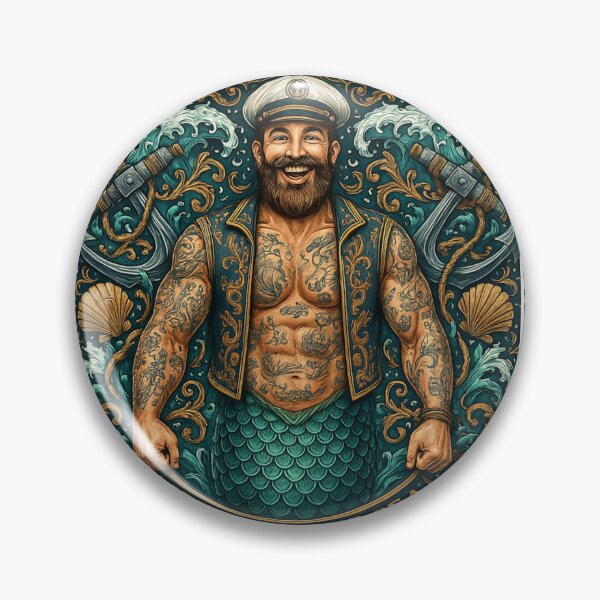 Item preview, Ocean’s Call – Guardian of the Deep Sailor Merman Art designed and sold by alizo74.