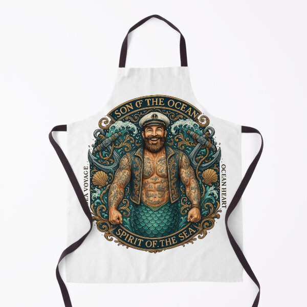 Item preview, Ocean’s Call – Guardian of the Deep Sailor Merman Art designed and sold by alizo74.