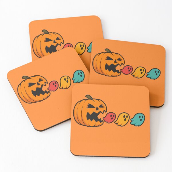 Item preview, Halloween Pumpkin Chase Ghosts | Retro Arcade Spooky Design designed and sold by TrackinDaTrends.