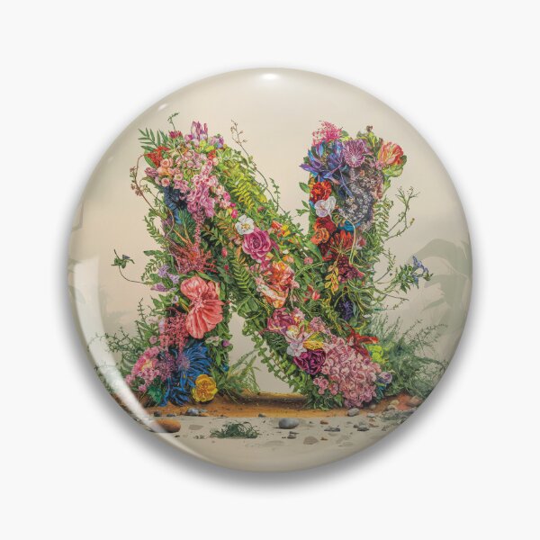Item preview, Flower Fantasy Alphabet Letter N designed and sold by Royal Wall Whispers.