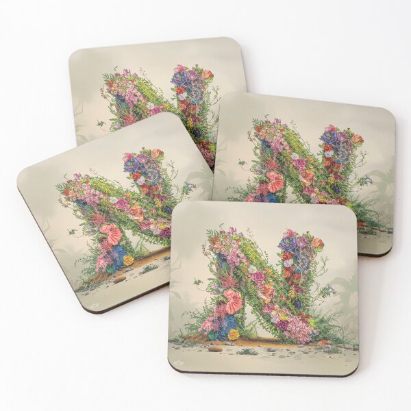 Item preview, Flower Fantasy Alphabet Letter N designed and sold by Royal Wall Whispers.