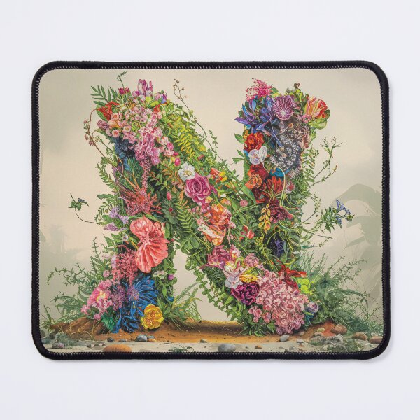 Item preview, Flower Fantasy Alphabet Letter N designed and sold by Royal Wall Whispers.
