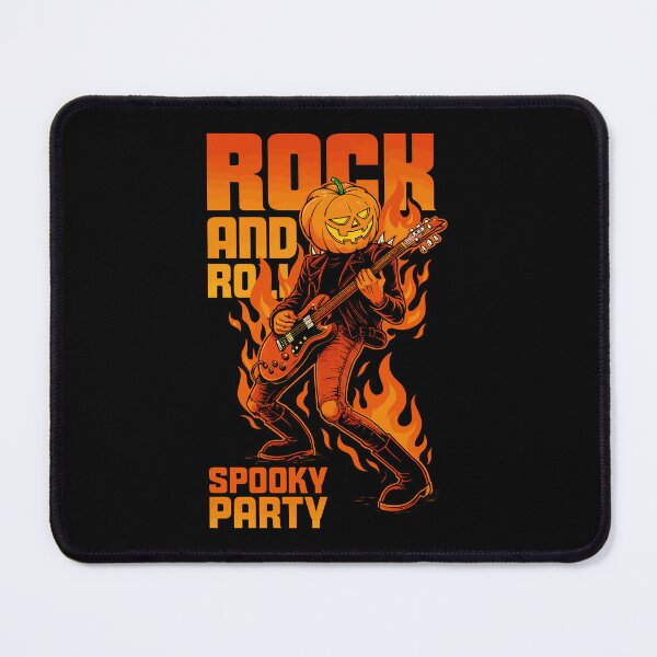 Item preview, Spooky Strings & Fiery Riffs – Halloween Rock Vibes Unleashed designed and sold by digijob.