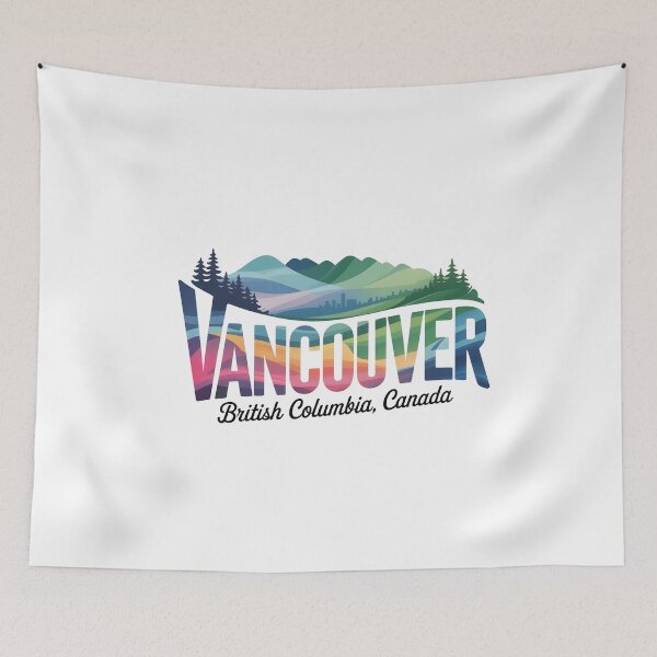 Item preview, Vancouver British Columbia Landscape Typography Design designed and sold by Paper Drip.