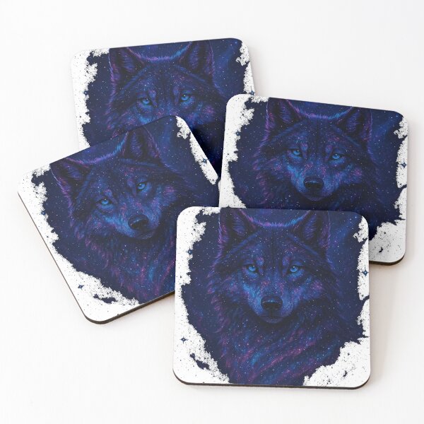 Item preview, Mystical Wolf and Universe – Celestial Line Art designed and sold by Samke..