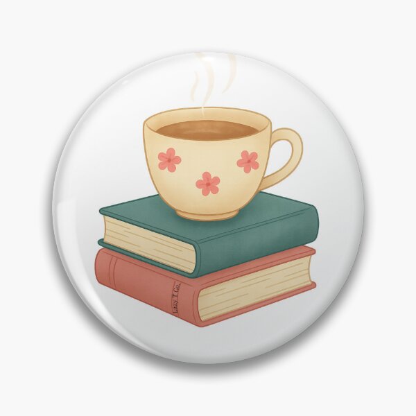 Item preview, Cozy Tea Cup with Books and Flowers Illustration – Relaxing Reading Art designed and sold by Lazy T Co..