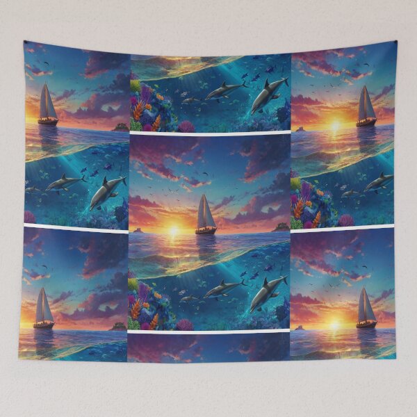 Item preview, Barco en Atardecer designed and sold by ART-WORLD-VIMO.