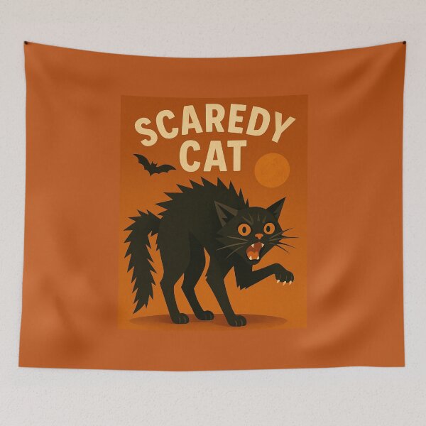 Item preview, Scaredy Cat – Halloween Fright in Feline Form designed and sold by GeoWild Designs.