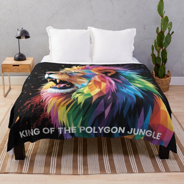Item preview, Multicolored lion of the geometric kingdom designed and sold by bsbd-action.