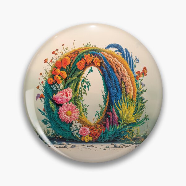 Item preview, Flower Fantasy Alphabet Letter O designed and sold by Royal Wall Whispers.
