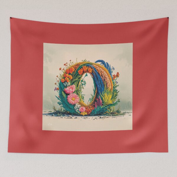 Item preview, Flower Fantasy Alphabet Letter O designed and sold by Royal Wall Whispers.