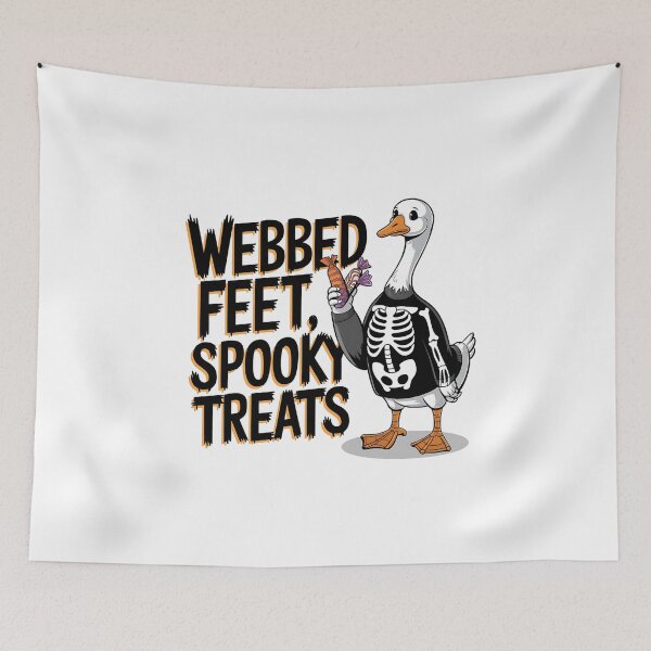 Item preview, Webbed Feet, Spooky Treats | Funny Halloween Goose designed and sold by CuteDesignables.