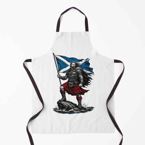 Item preview, Scottish Highland Warrior with Saltire Flag designed and sold by CelticSoulShop.
