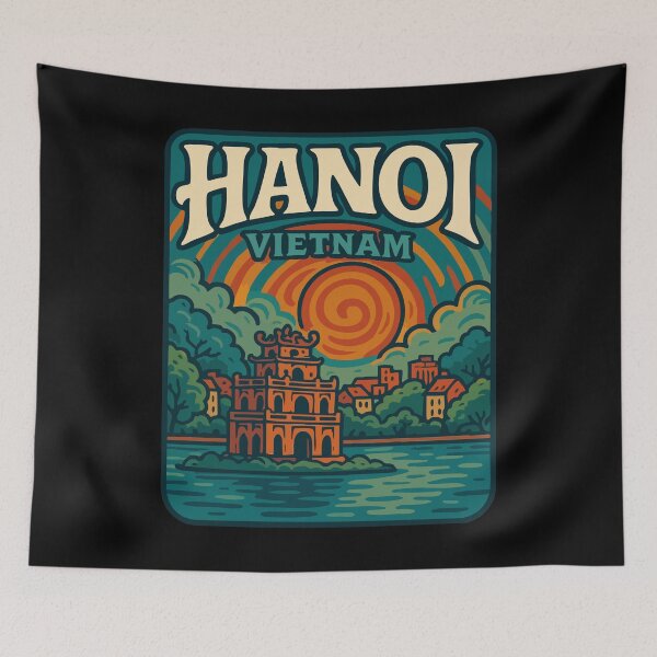 Item preview, Hanoi Vietnam Travel designed and sold by TomFrontierArt.