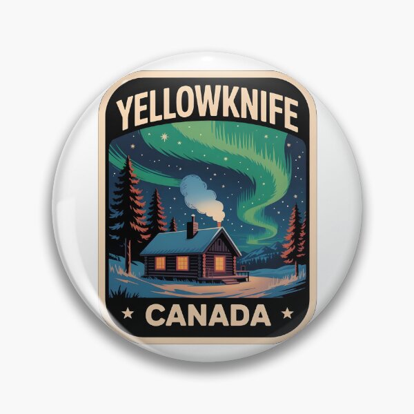 Artikelvorschau, Yellowknife Kanada Nordlichter Vintage Design entworfen und verkauft von Paper Drip.