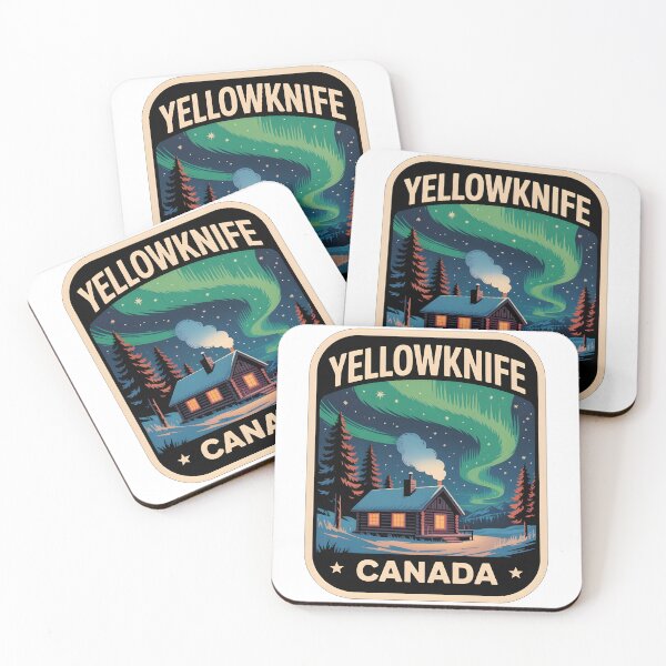Item preview, Yellowknife Canada Northern Lights Vintage Design designed and sold by Paper Drip.