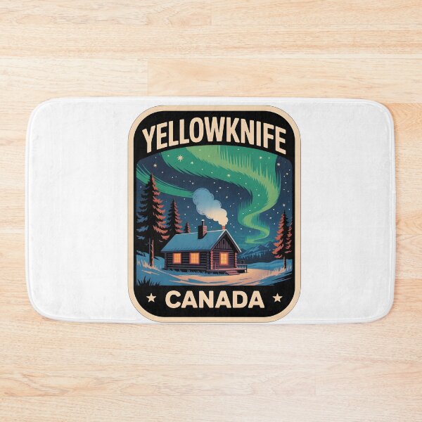 Item preview, Yellowknife Canada Northern Lights Vintage Design designed and sold by Paper Drip.