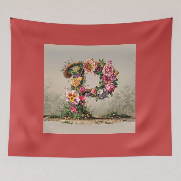 Item preview, Flower Fantasy Alphabet Letter P designed and sold by Royal Wall Whispers.