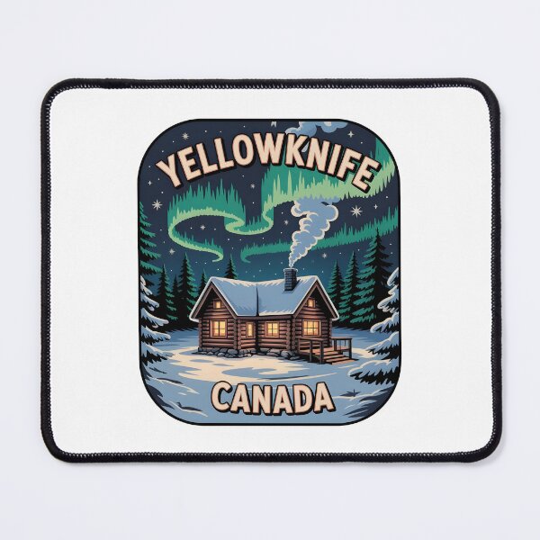 Item preview, Yellowknife Canada Northern Lights Vintage Design designed and sold by Paper Drip.