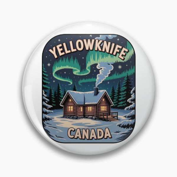 Artikelvorschau, Yellowknife Kanada Nordlichter Vintage Design entworfen und verkauft von Paper Drip.